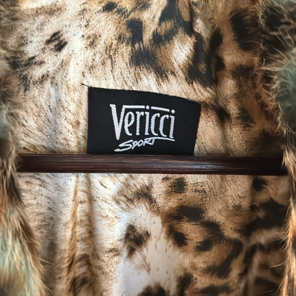 Vericci Sport Leather Suede Jacket w/ Fur - Picture 3 of 5